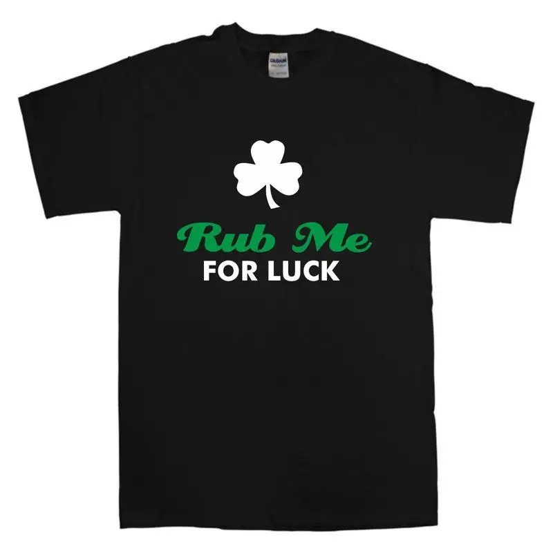 Rub Me For Luck St Patricks Day Camiseta Divertida Grossa Irlandesa Verde O Irlanda