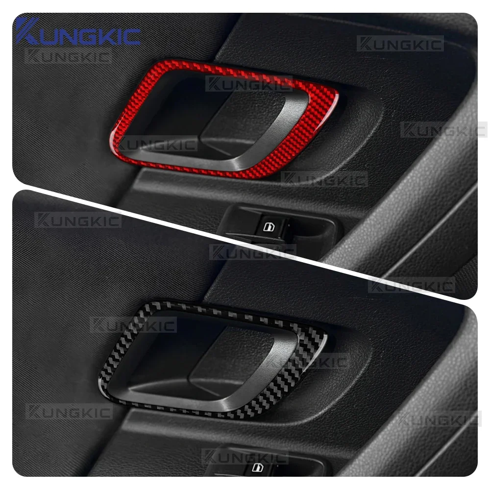 For 2007 2008 2009 2010 2011 2012 2013 2014 Skoda Fabia 2 MK2 5J Soft Carbon Fiber Car Door Handle Speedometer Button Sticker