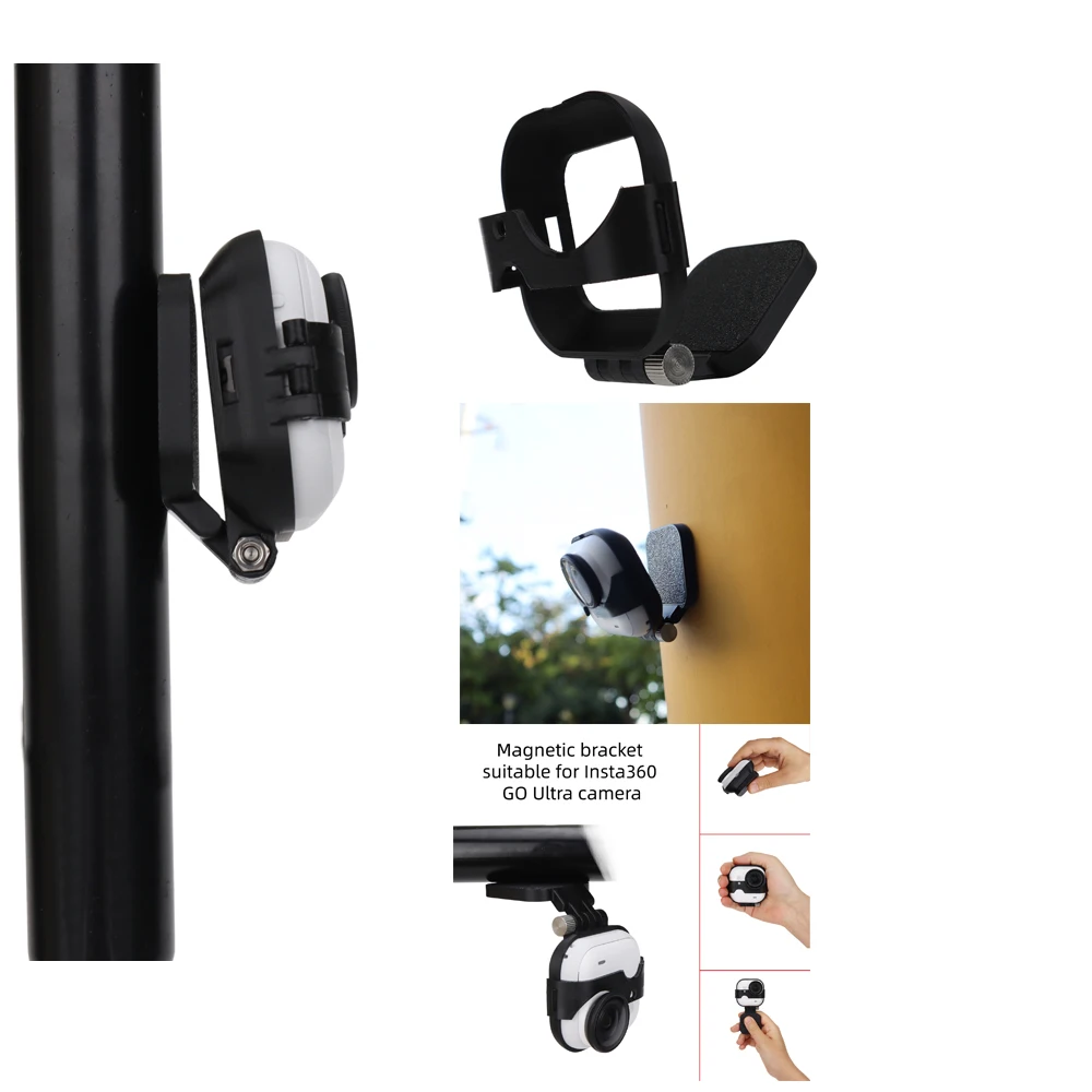 

Magnetic Camera Mount Base for Insta360 Go Ultra, Magnetic Bracket Desktop Support Coating Holder, 360°Adjustment Stand Base