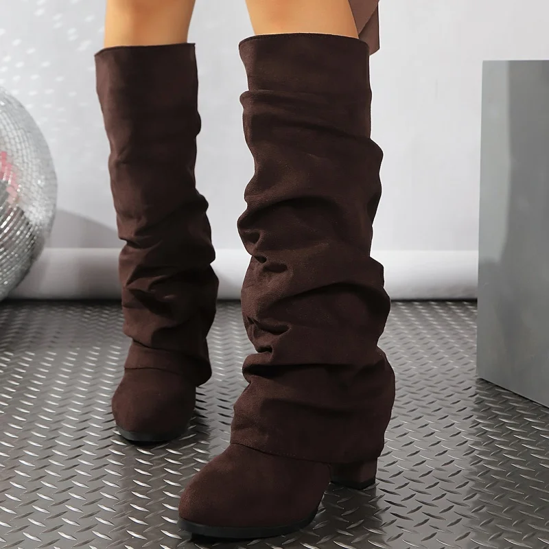 *Fashionable New Style Elegant Sexy Casual Knight Boots for Women Winter Hot Selling Comfortable Pointed High-heeled Horse Boots view 2