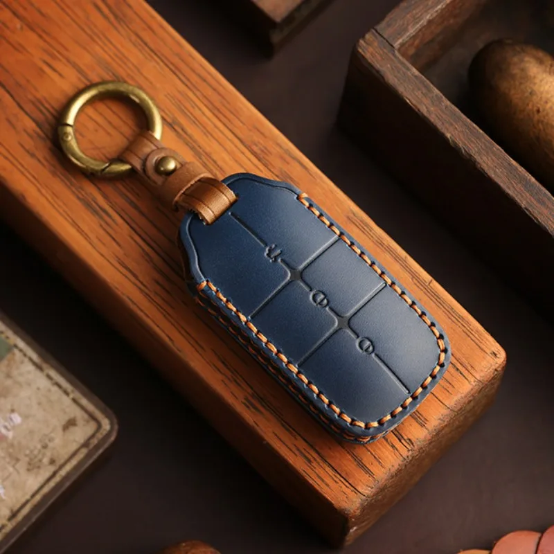 For Geely Galaxy L7 L6 Starray 7 Plus Max Car Key Cover High-end Genuine Leather Smart Key Protective Cover All-inclusive