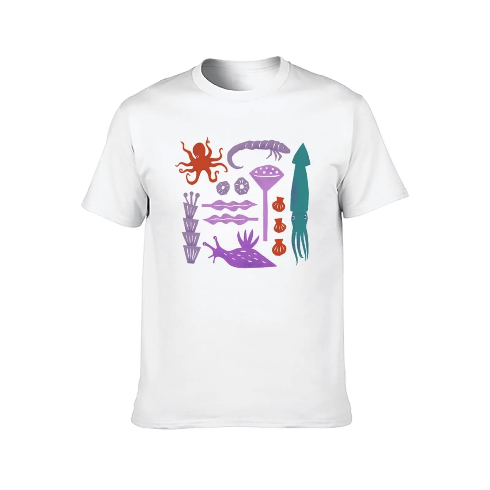 Sea Creatures T-Shirt cotton t shirt pack cotton t shirts man 100% T-Shirt