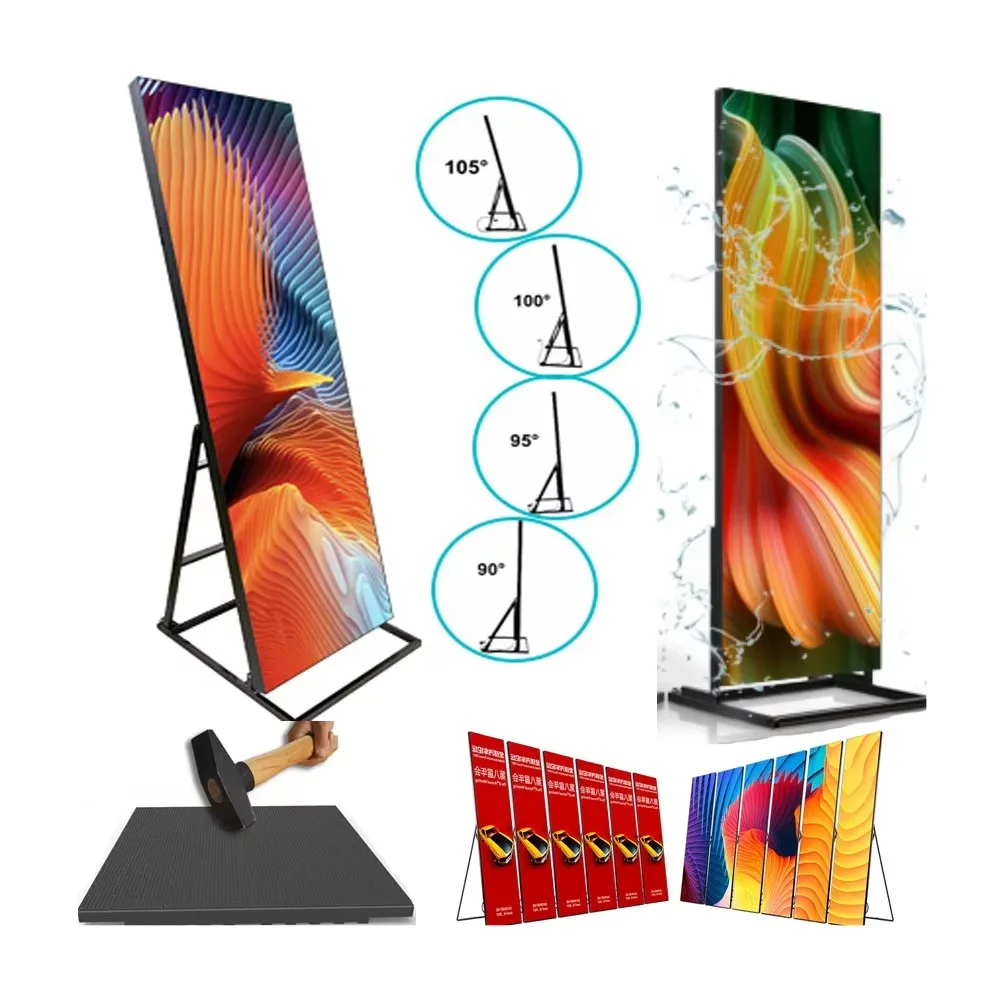 Indoor Light Emitting Diode Poster Advertising Display Outdoor Screen Display