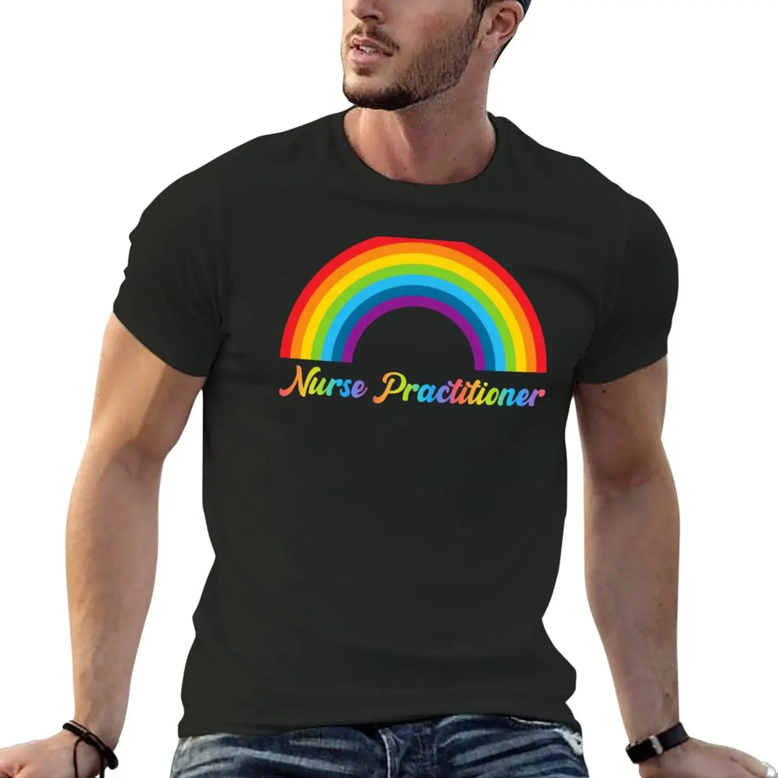 New Nurse Practitioner Rainbow T-Shirt boys t shirts custom t shirts design your own black t-shirts for men