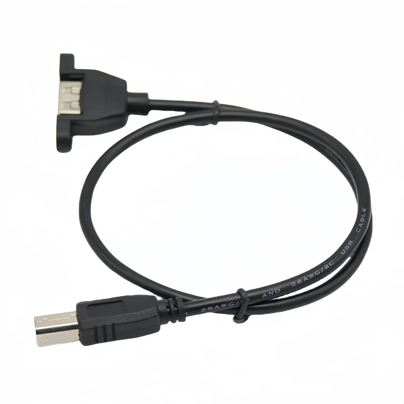 Kabel Ekstensi USB 2.0 Tipe A Female ke Printer USB-B Tipe Male dengan Lubang Sekrup Tetap
