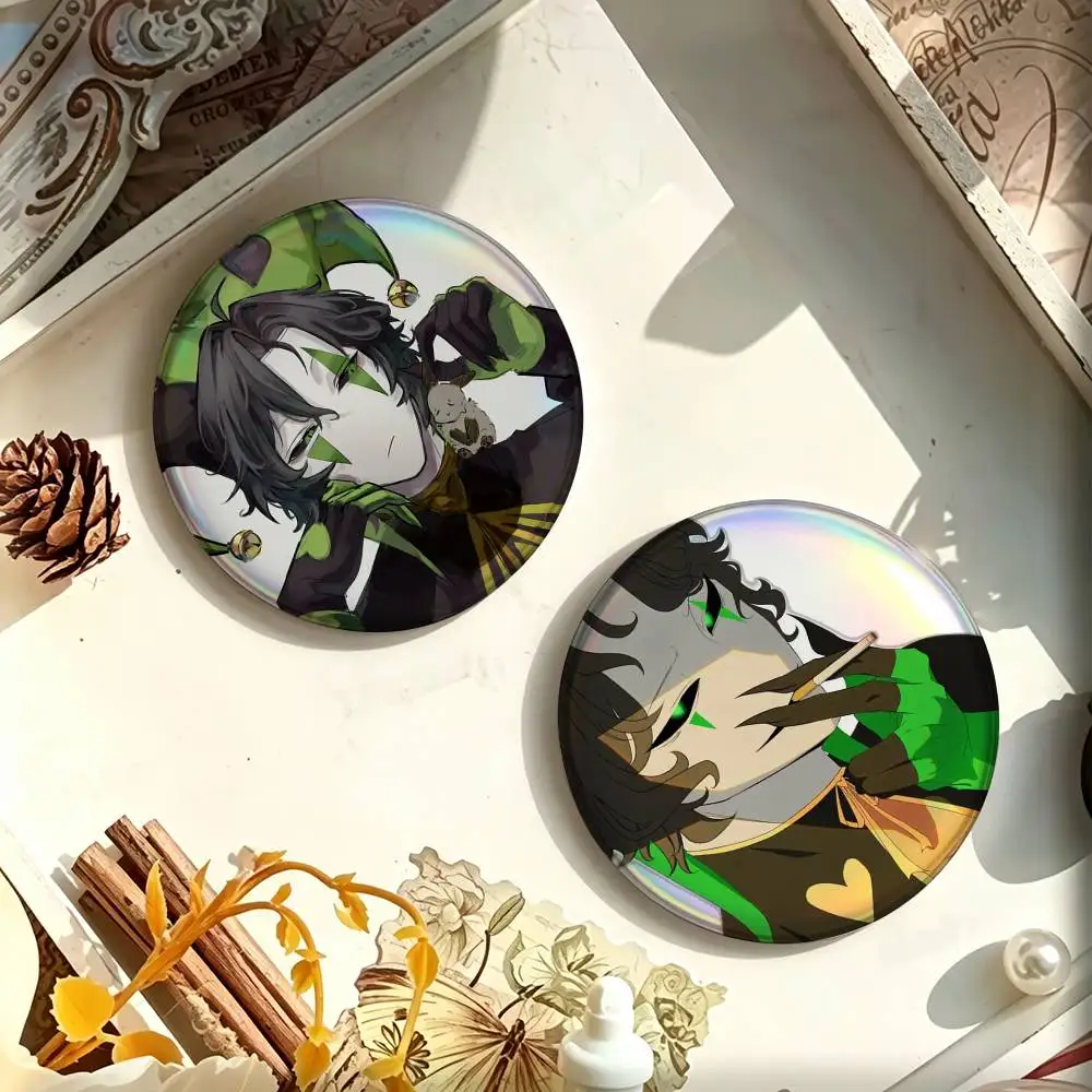 Freak Circus Harlequin  Enamel Pin Tinplate Round Brooch Cosplay Nijigen Otaku Culture Badge 25mm 32mm 44mm 58mm