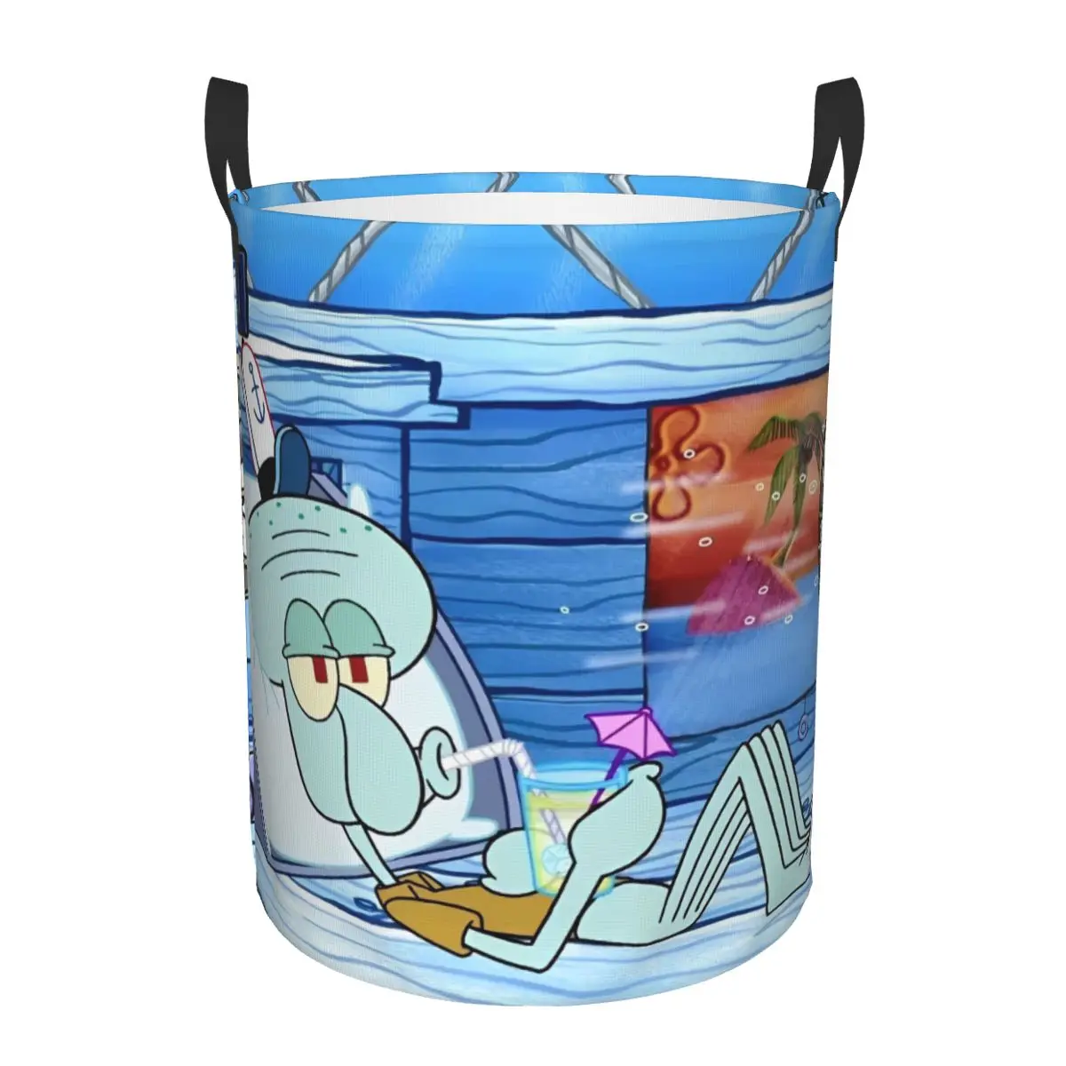 SquarePantsed Cartoon Anime SpongeBobed  Kids Toys Storage Basket for PlayRoom Decor Gift Laundry Hamper Baskets