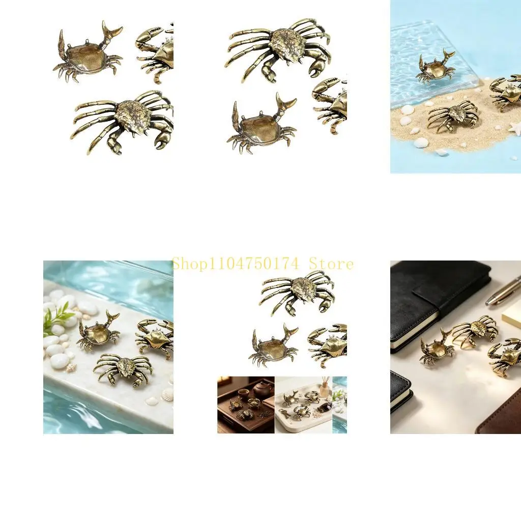 Coastal Crabs Figurine Set of 3 for Desk, Shelf, and Entryway Decors Top Sale
