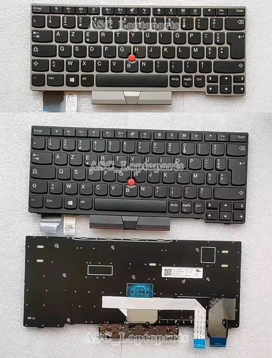 New French Clavier AZERTY Keyboard for Lenovo Thinkpad X280 A285 X395 X390, L13 Yoga Gen 1, X13 Gen 1, L13 Gen 2 BACKLIT