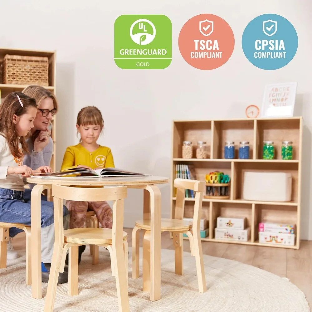 Streamline 8-Compartment Storage Cabinet, 36in, Classroom Furniture, Natural