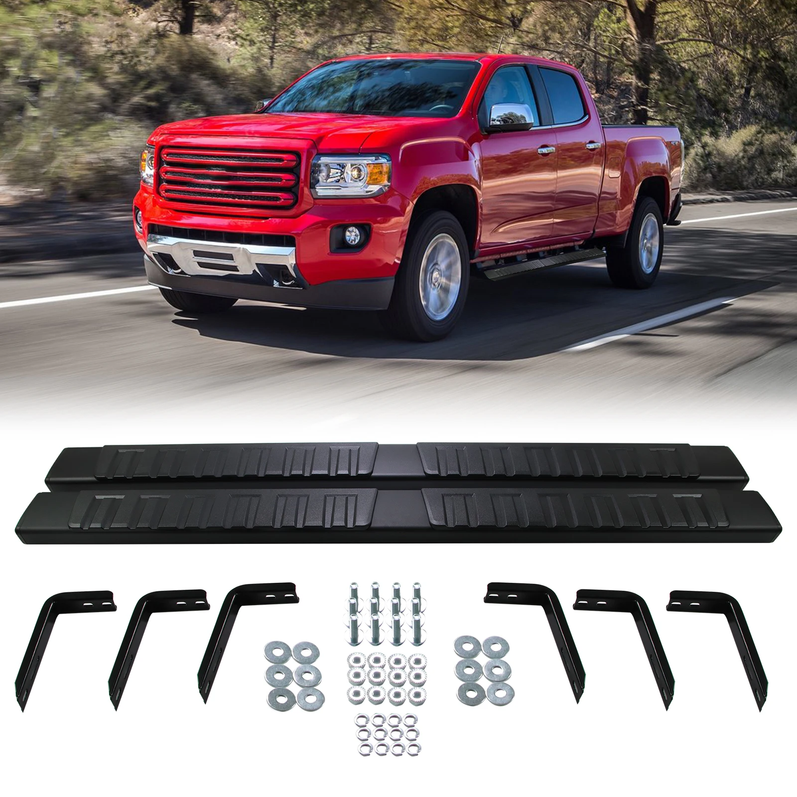 Side Step Running Boards for 15-22 Colorado/Canyon Extended Cab Aluminum,L+R