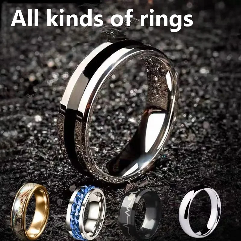 Titanium steel ring male Korean version of cool student party domineering men's hip-hop hipster single index finger tail rings