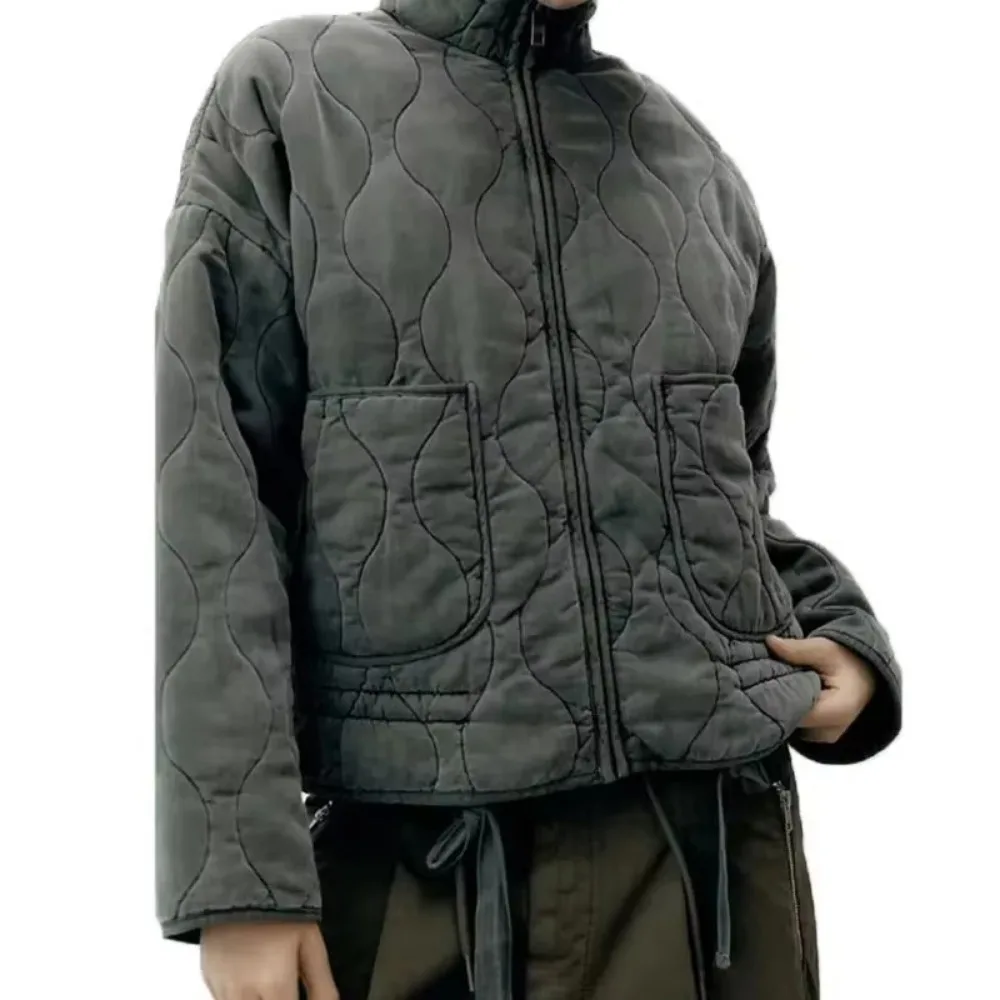 Parkas décontractés avec poche pour femmes, vestes chaudes pour femmes, manteau d'extérieur vintage pour dames, mode automne et hiver