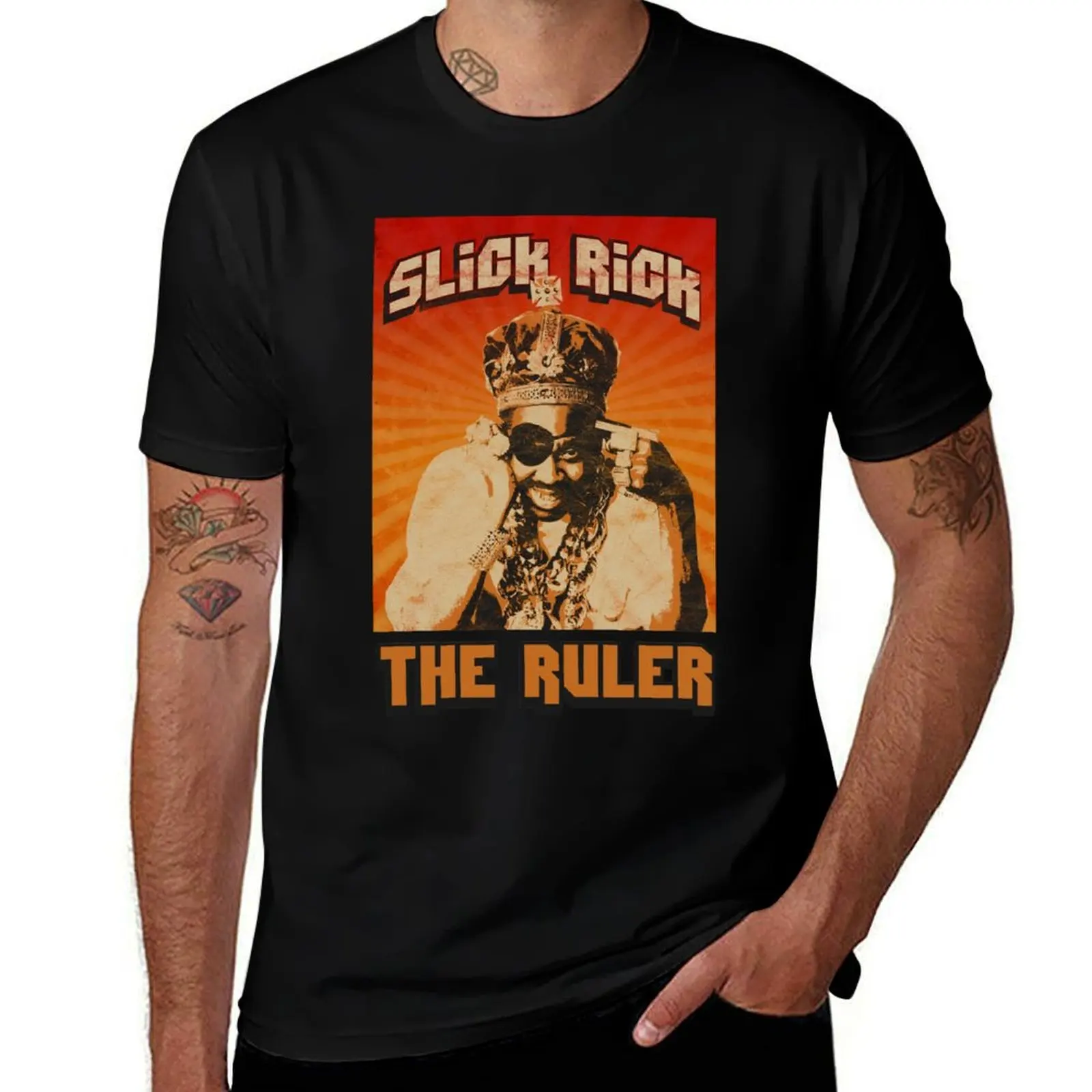 Slick Rick Old School T-Shirt Summer Casual Loose T-Shirt