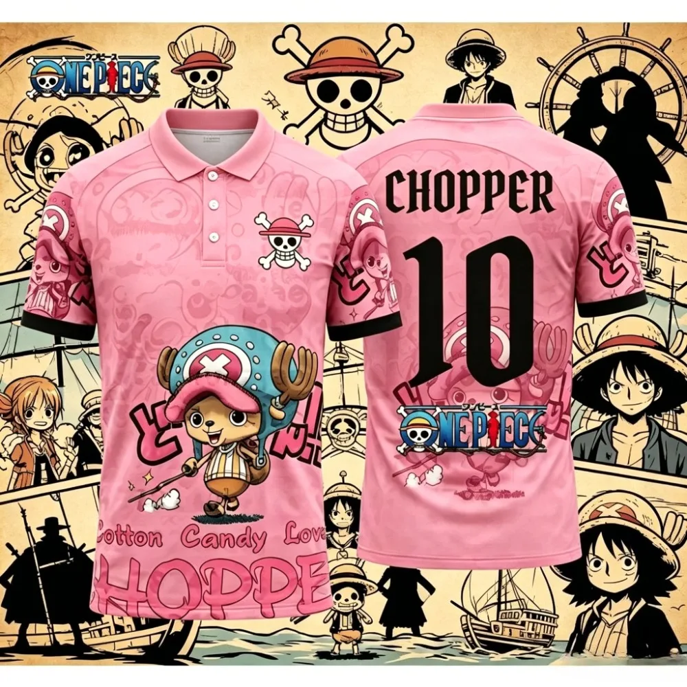 

2026 Summer One Piece Polo T-shirt Anime Football Jerseys Sports Dry Quickly Men's Short-sleeved Woman Casual Breathable Shirt