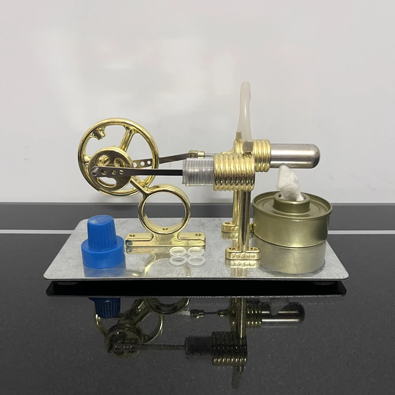 

Маленький одноцилиндровый паровой двигатель, металлический экспериментальный генератор, настольная игрушечная модель