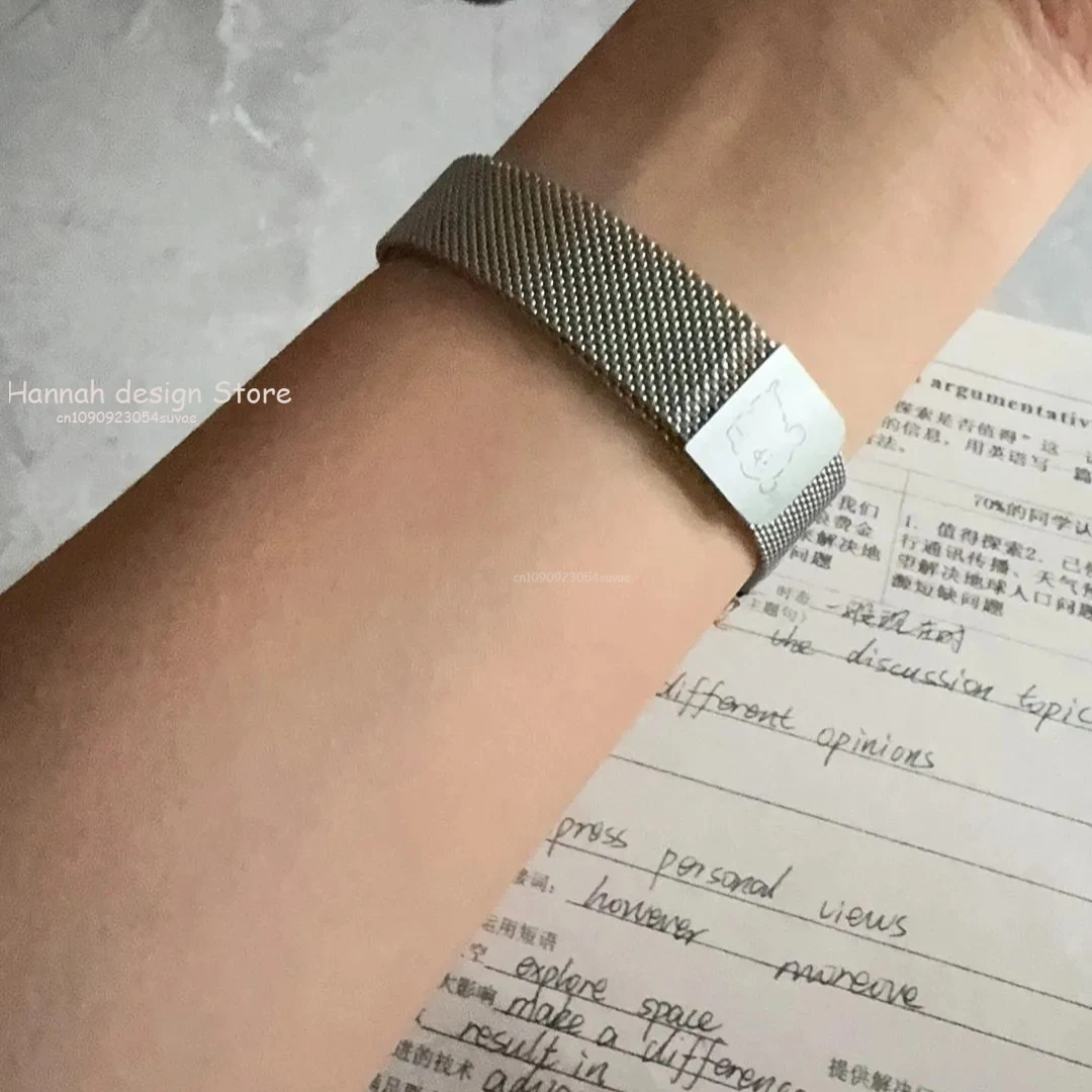 Эксклюзивный ремешок для часов Mi Band Creative Milan Wind Magnet, идеально подходит для Mi Band 3/4/5/6/7, красочный браслет Xiomi Delicacy