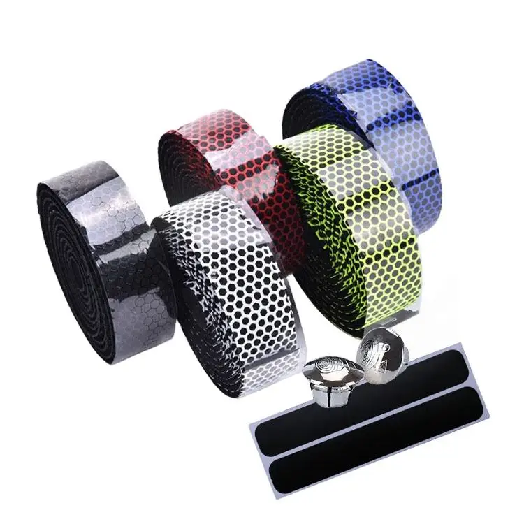 Light Road Bike Handlebar Tape Breathable Fixed Gear Bicycle Bar Tape With 2 Bar Plugs Bicycle Handlebar Tape
