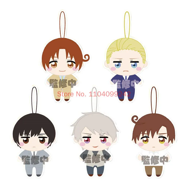 Оригинальный плюшевый кулон Gashapon Hetalia World Stars, выпуск 1, 8 см, аниме-кукла, подвесное украшение, декор для сумки, коллекционные подарки