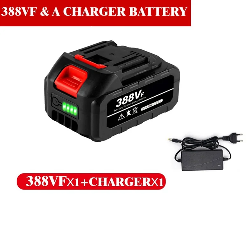 For Battery Electric Tools Battery Pack 388Vf Lithium Battery Charger Battery Rechargeable EU Plug