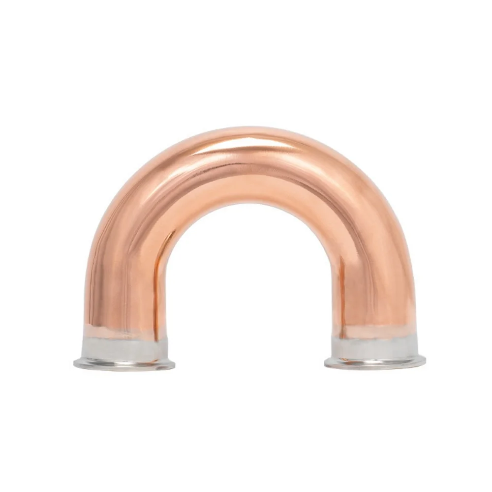 

Clamp 2"(51mm)OD64mm 180°Copper Elbow U-shaped Elbow Whiskey BrandyBrewing Equipment Accessories