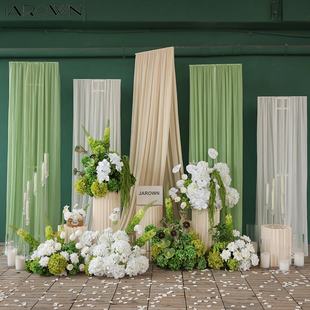 

Luxury Green White Series Artificial Orchid Anthurium Flower Arrangement for Party Event Backdrop Decors Wedding Floral J2723