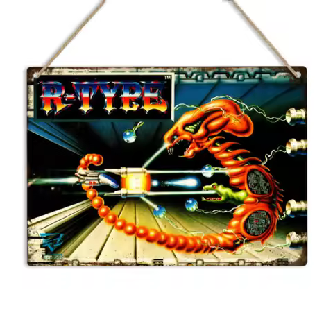 R-TYPE ZX Spectrum Retro Metal Tin Wall Sign Vintage Game Box Art Gift-Aluminum
