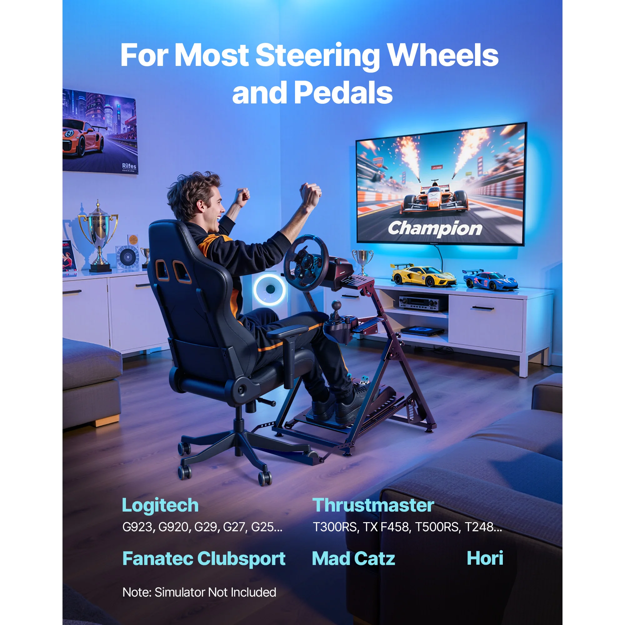 SucceBuy Racing Wheel Stand Adjustable Simulator Stand for