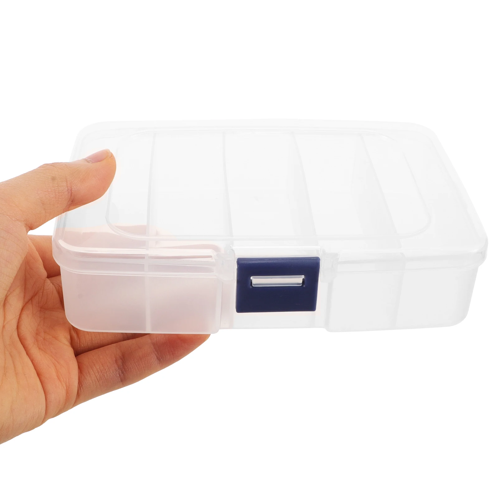 

5 Compartments Saw Blade Storage Box Transparent PP Material Portable Tool Organizer Case for Small Parts Hardware Tools