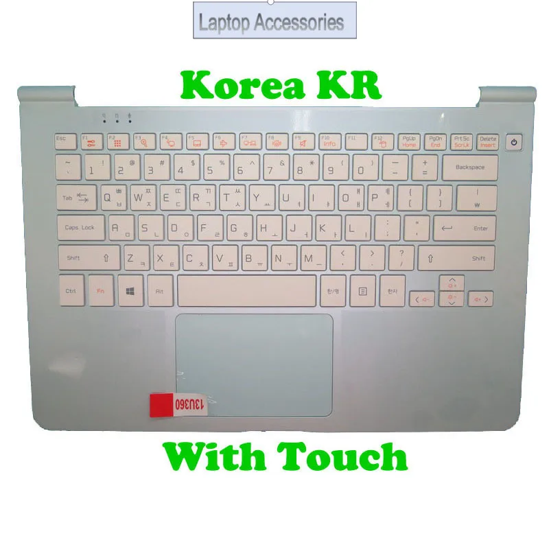 HJ White/Gray/Blue Palmrest&KR Black/White Keyboard For LG 13U360 13U360-E 13U360-L 13UD360 13UD360-L LG13U36 Korea KR