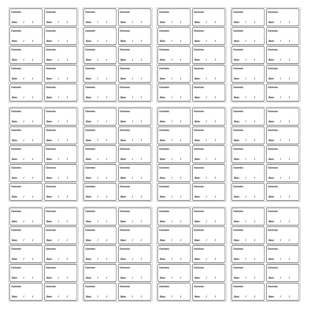 

400 шт. самоклеящихся этикеток для продуктов, съемные, для заморозки, с полем для записи даты, легко снимаемые, не оставляют следов, для холодильника