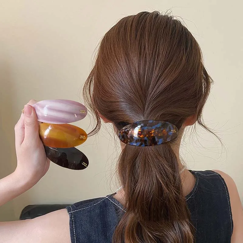 

Vintage Acetic Acid Oval Hair Clip for Women Girls Korean Large Spoon Clip Spring Clip Hair Clip Top Clip Hair Accessories