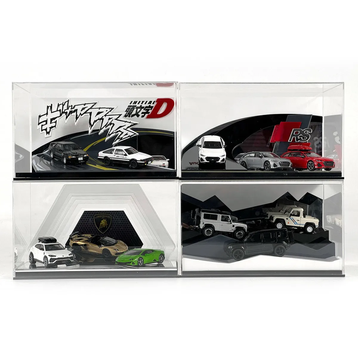 MOREART 1:64 CAR 911 display box time gallery high-end car model acrylic home collection