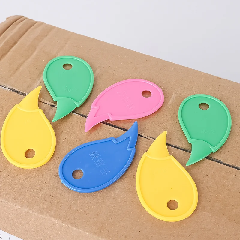 1-10PCS Portable Anti Lost Mini Plastic Box Opener Letter Sharp Mail Envelope Opener Safety Papers Cutter Unpacking Supplies