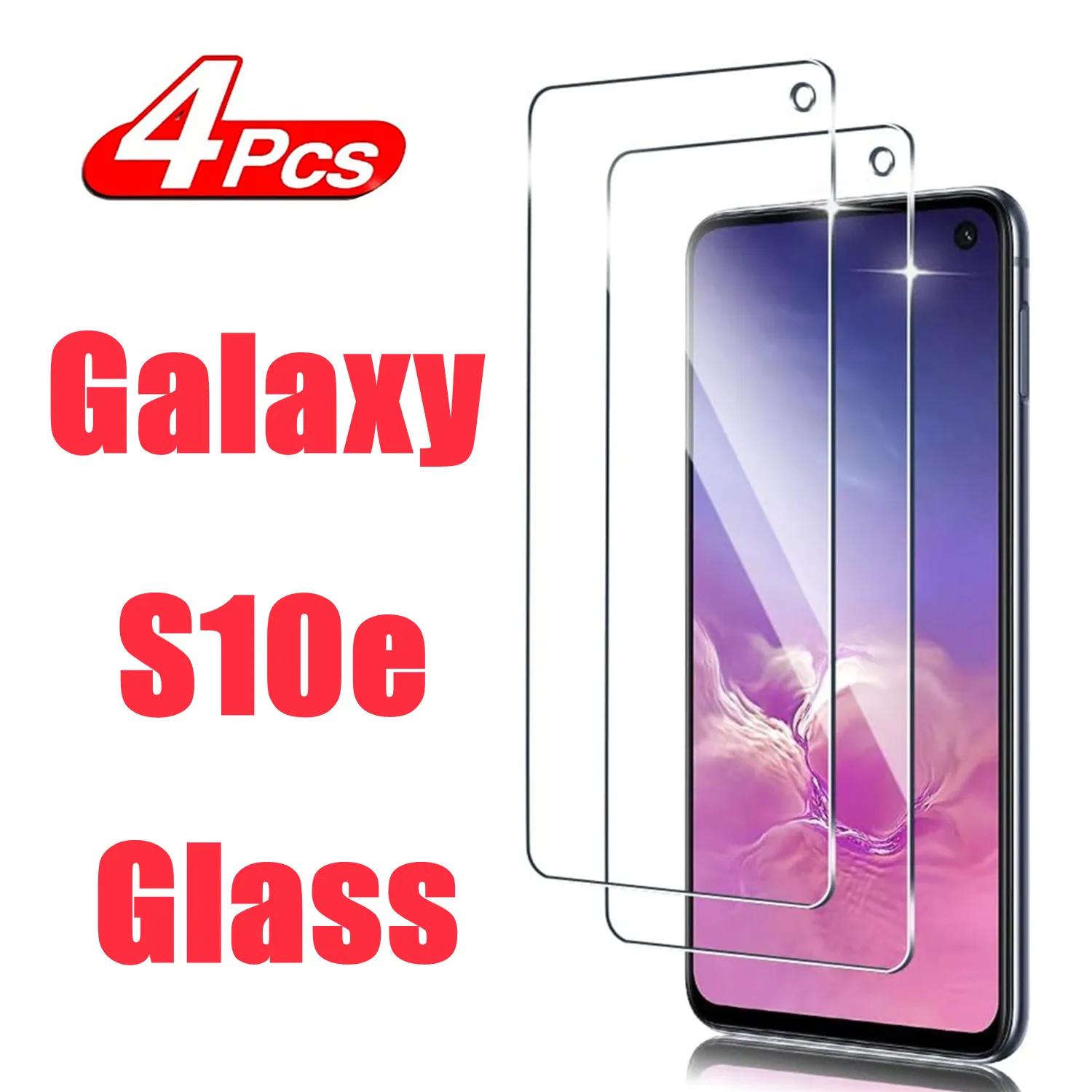 

1/4Pcs 10D Tempered Glass For Samsung Galaxy S10e Screen Protector Glass Film