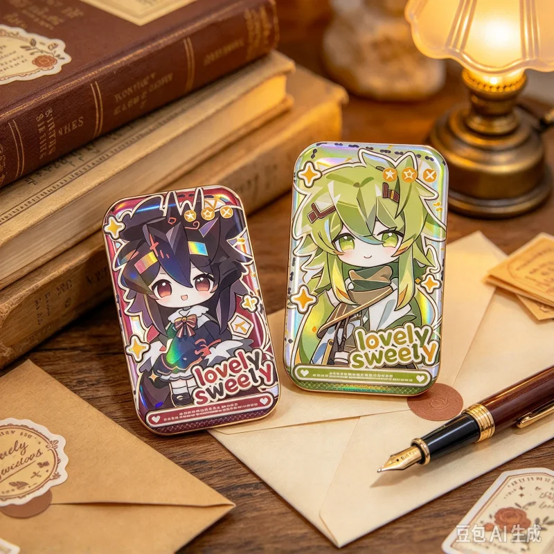 PaRRotX2 SpoKeIsHere Holographic Rectangle Can Badge Unstable S M P M C Y T Fan Art Pin Brooch Ita Bag Decor Collectible Gift