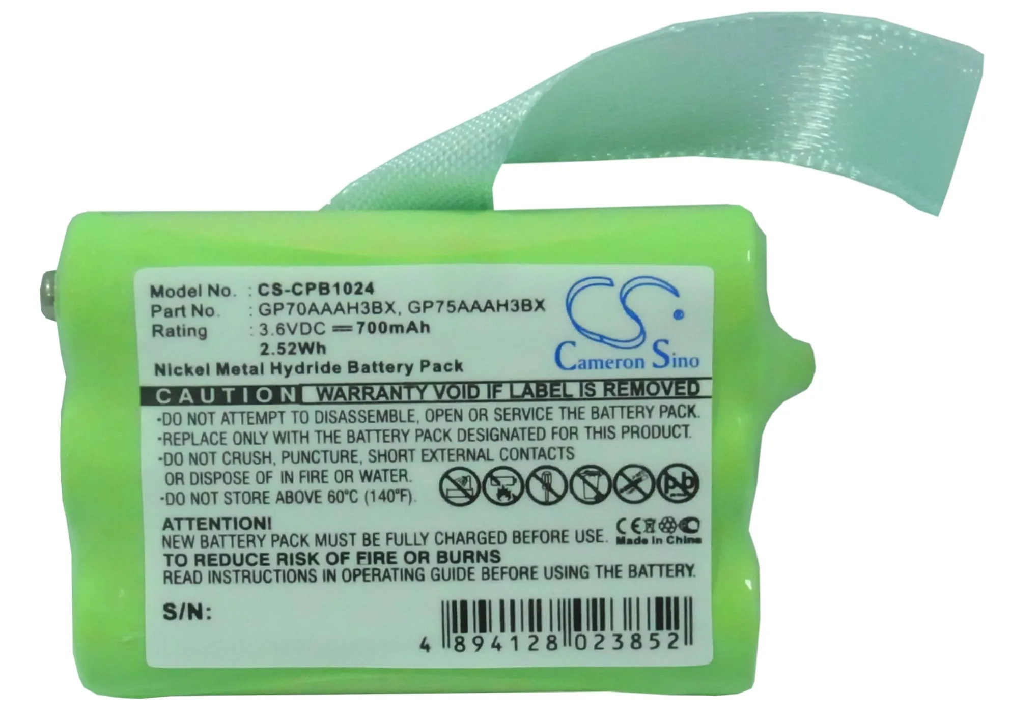 

Ni-MH Cordless Phone Battery for SBC,OLYMPIA,Rayovac,MOTOROLA,V TECH WAVE,TECHNOLOGIES,LUCENT,AT&T,NOMAD,3.6v,700mAh,CDP24106