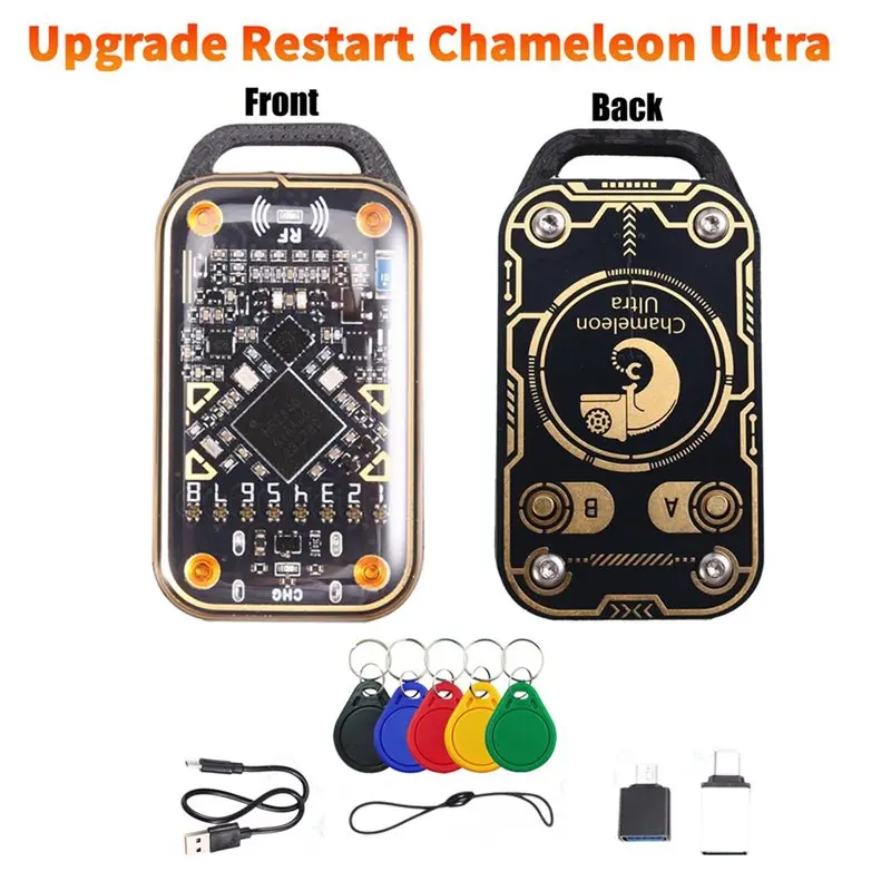 B29C-3X Chameleon Ultra Upgrade Card Emulator RFID Smart Chip Reader+15XUID Keychain 125K 13.56M Card Decode NFC Duplicator