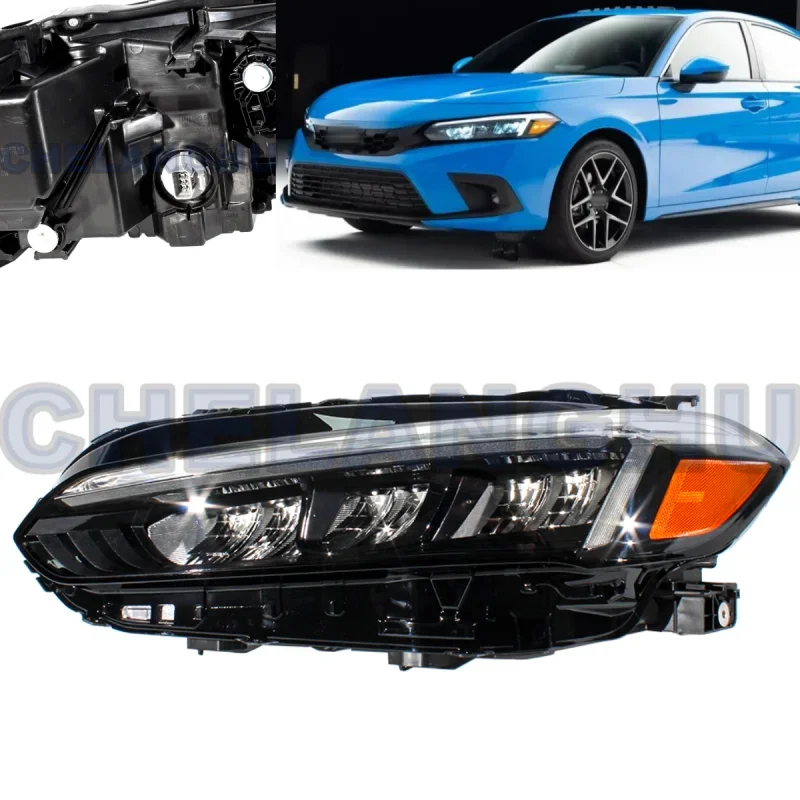 

LED HeadLight For Honda Civic 2022 2023 Left Side Front HeadLamp DRL With LED Bulbs car accessories HO2502205