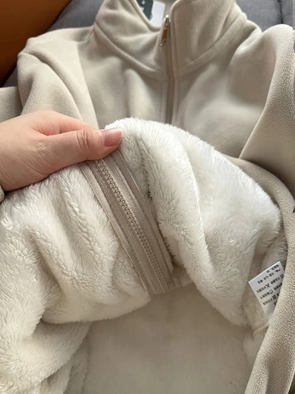 

Утолщенная зимняя куртка на флисовой подкладке для женщин, парное пальто на хлопковой подкладке, теплая толстовка с овечьей бархатной подкладкой