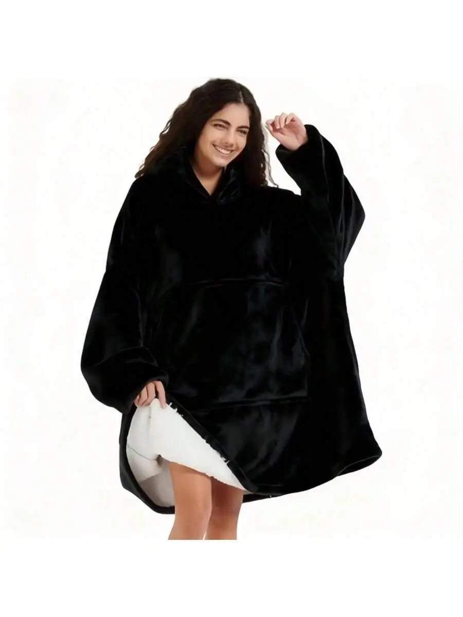 Wearable Blanket For Adults Woman Men,Cozy Warm,Soft Fluffy, Machine Washable,Suitable For Autumn And Winter, Gift, Couple view 2