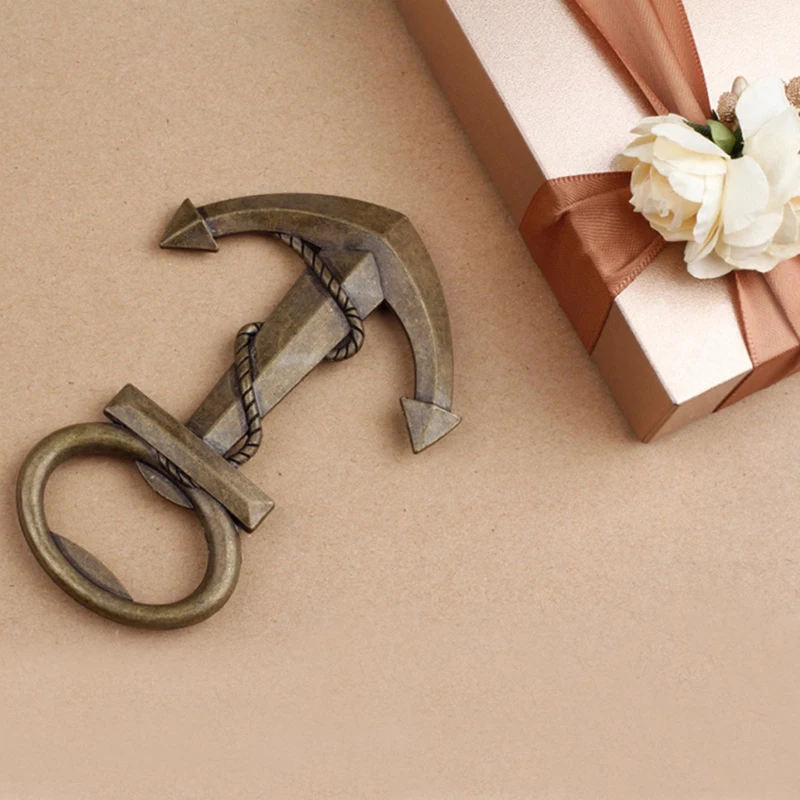 Anchor Shape Beer Bottle Opener, Retro Small Wedding Favors for Guests, Openers Gadgets, Creative Gift