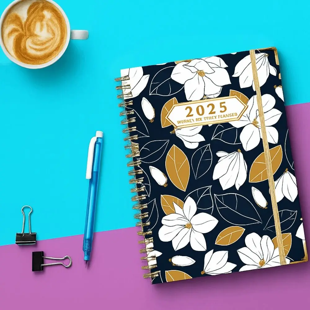 رشاقته 2025 جدول مخطط دفتر الوقت المنظم فضفاضة ورقة لفائف A5 جداول المفكرة مذكرات مخطط أسبوعي