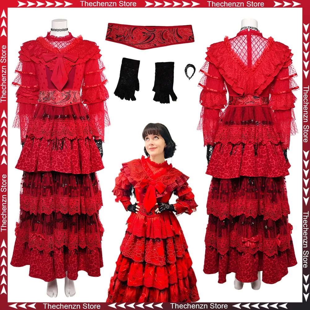 

Нарядное платье Лидия Дец для косплея для женщин, красное платье 2019, костюм музыкальных соков на Хэллоуин для взрослых женщин, наряды для ролевых игр