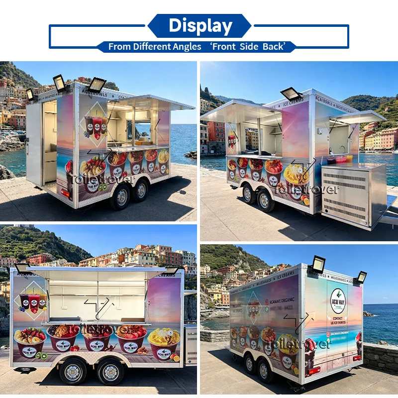 Wholesale Food Trucks Sale Coffee Food Trailer Mobile Kitchen Food Truck Ice Cream Used Food Trailers for Sale USA