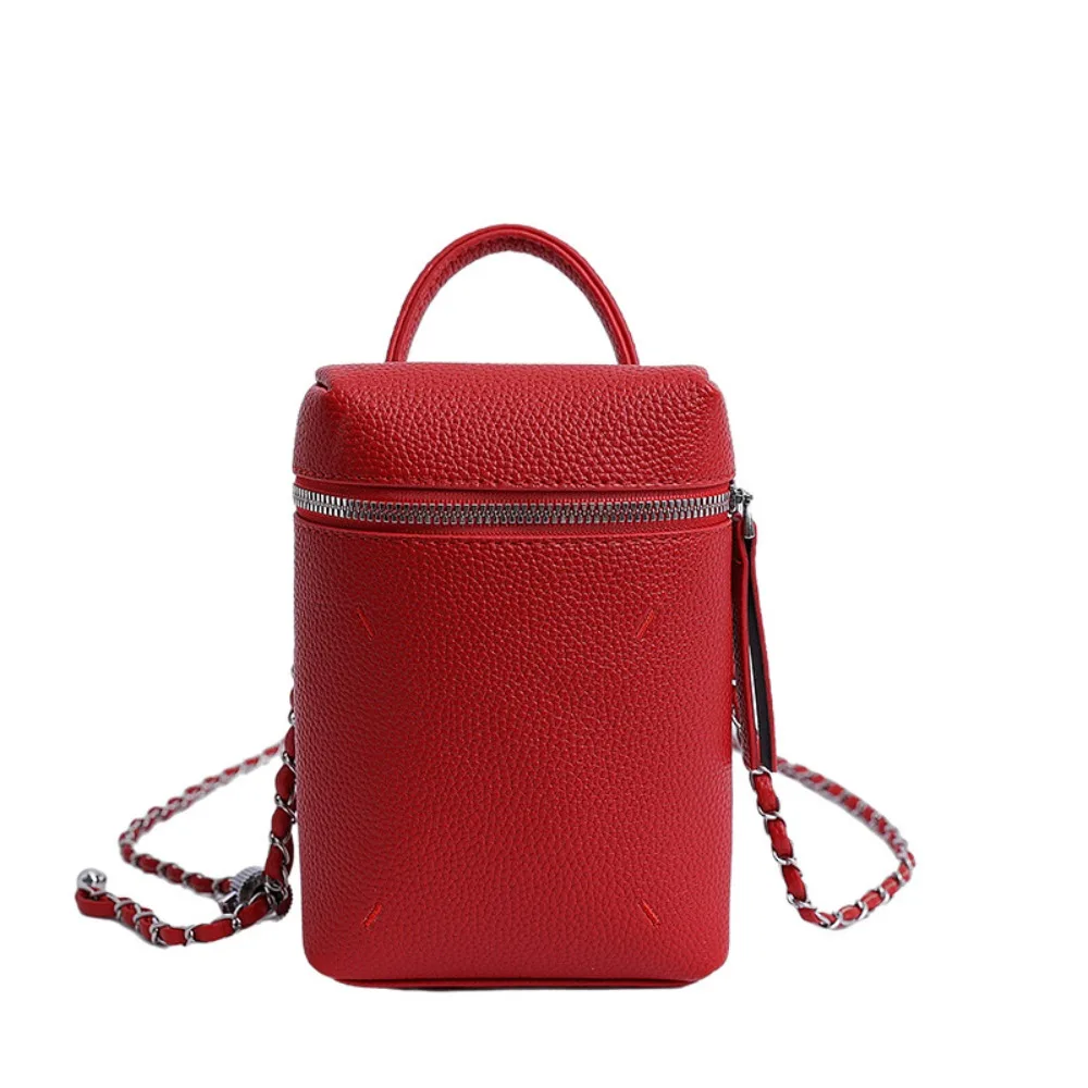 

Simple Korean Leather Square Bag Solid Color Chain Single Shoulder Bag High-grade Small Women’s Handbag Female