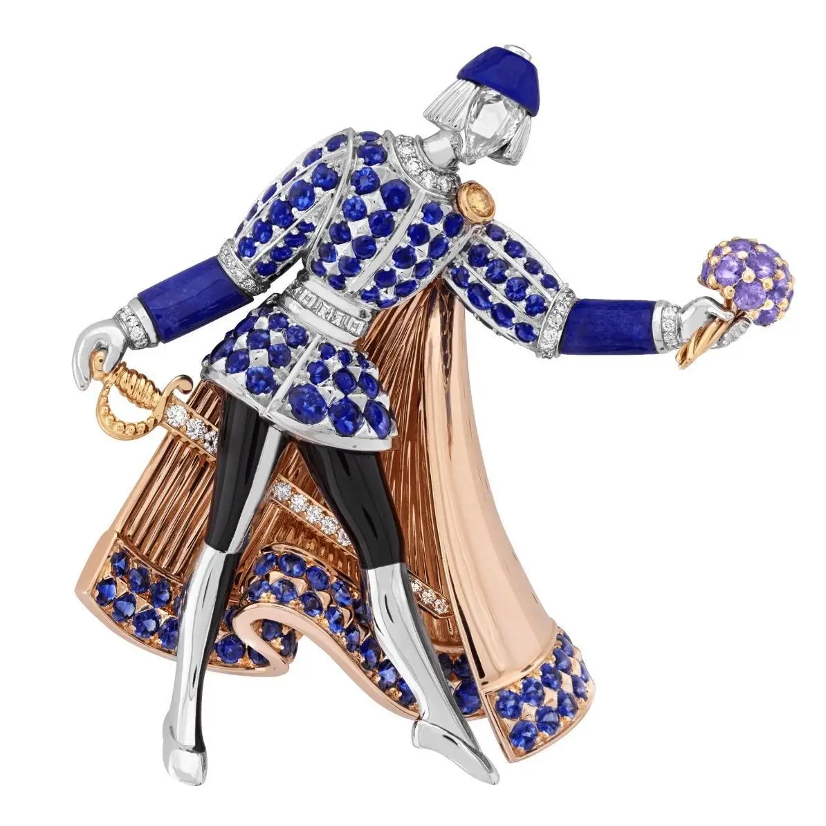 

New S925 Silver Brooch High Carbon Diamond Fan Home Romeo and Juliet Ball Dinner Dress Girl Brooch Wedding Jewelry