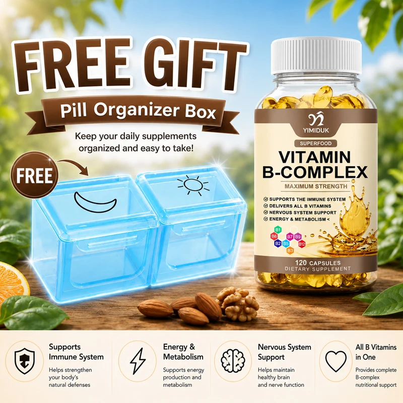 

Full Spectrum B Vitamin Supplement, with Niacin & Pantothenic Acid, Maintain Cardiac Wellness, Digestive Balance & Body Vitality