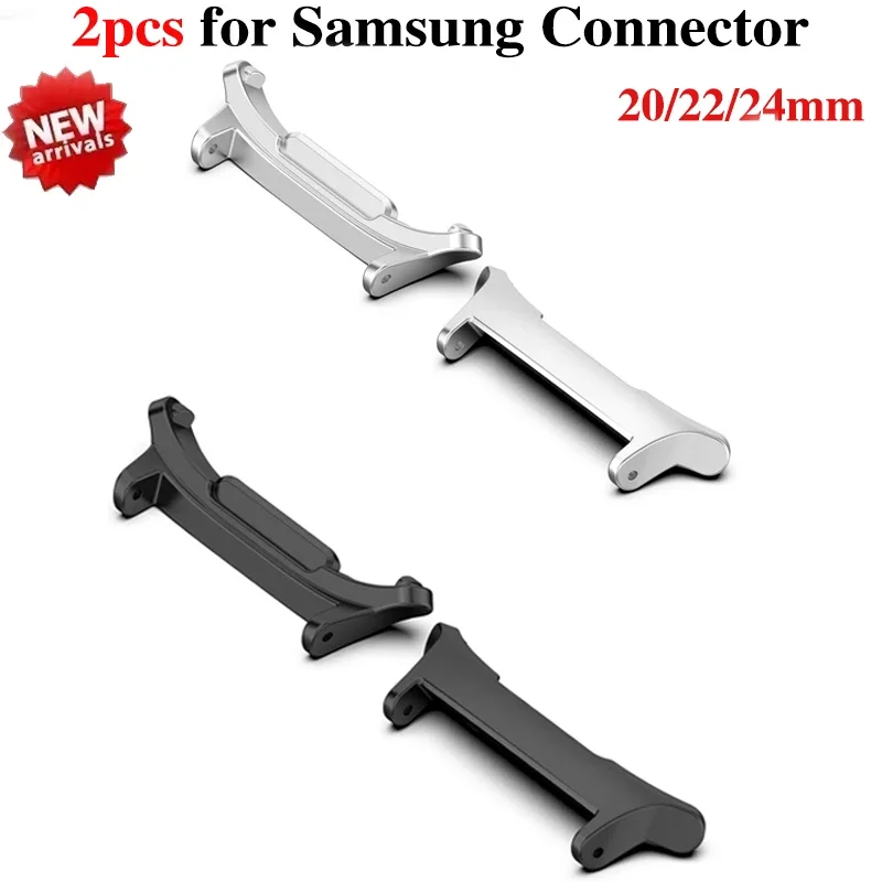 1 par de adaptadores para Samsung Galaxy Watch 7 Ultra 47mm conector de Metal para Samsung Watch 7 Ultra 20mm 22mm 24mm accesorios de reloj