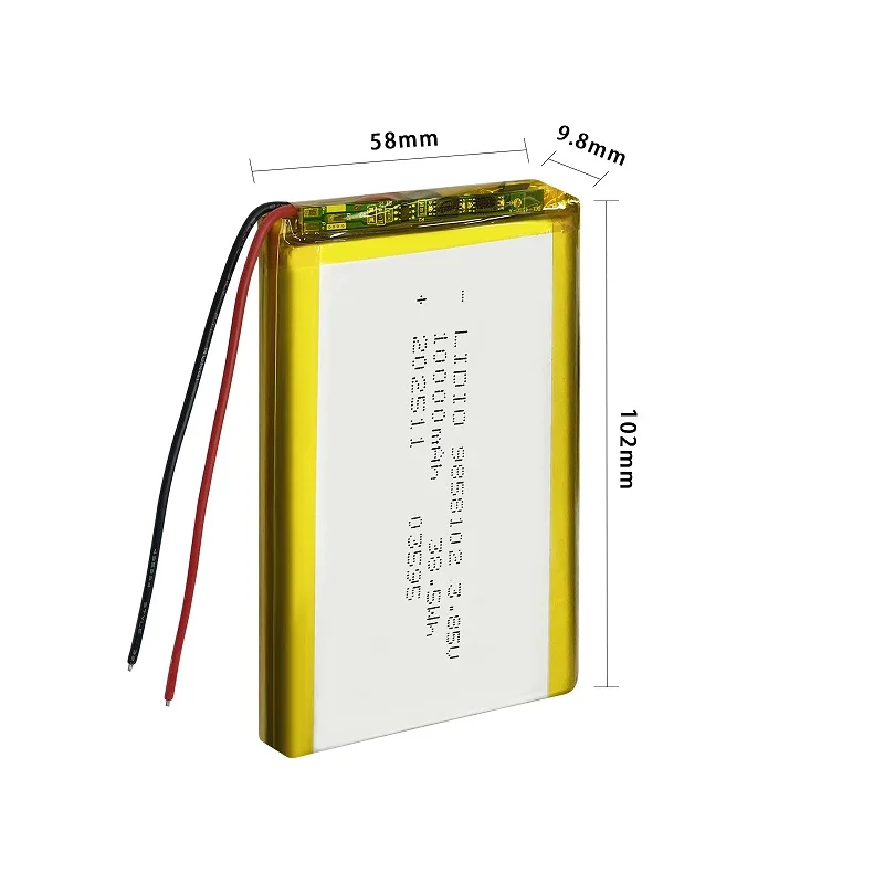 9858102 High Capacity 10000mah 3.7V Battery+PCB Protection Board Rechargeable Flat Battery Laptop Batteries Power Bank